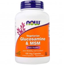 Глюкозамин и МСМ, Glucosamine & MSM, Now Foods, 120 вегетарианских капсул