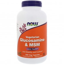 Глюкозамин и МСМ, Glucosamine & MSM, Now Foods, 240 вегетарианских капсул
