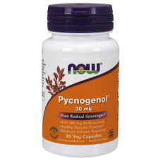 Пикногенол, Pycnogenol, Now Foods, 30 мг, 30 капсул.