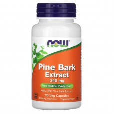 Экстракт сосновой коры, Pine Bark, NOW Foods, 240 мг, 90 вегетарианских капсул