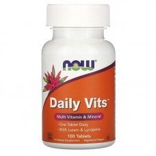 Мультивитамины и минералы, Daily Vits, Now Foods, 1 таблетку в день, 100 таблеток