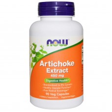 Артишок, Artichoke, NOW Foods, экстракт, 450 мг, 90 вегетарианских капсул
