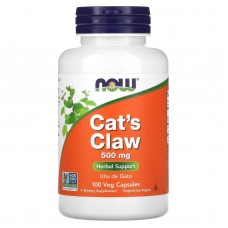 Кошачий коготь, Cat's Claw, NOW Foods, 500 мг, 100 вегетарианских капсул