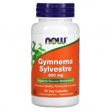 Джимнема Сильвестра, Gymnema Sylvestre, Now Foods, 400 мг, 90 вегетарианских капсул