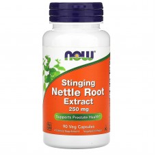 Корень крапивы, Nettle Root, Now Foods, экстракт, 250 мг, 90 вегетарианских капсул