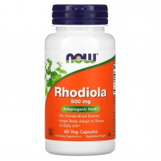 Родиола розовая (Rhodiola), Now Foods, 500 мг, 60 вегетарианских капсул