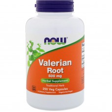 Корень Валерианы, Valerian Root, Now Foods, 500 мг, 250 вегетарианских капсул