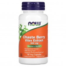 Ягоды витекса и Донг Квай (Berry Vitex, Dong Quai), Now Foods, экстракт, 300 мг, 90 вегетарианских капсул