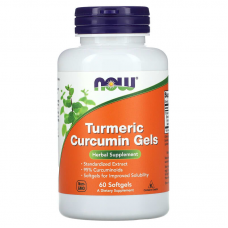 Куркумин, Turmeric Curcumin Gels, Now Foods, 60 гелевых капсул