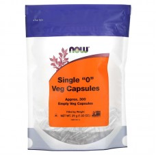 Пустые капсулы "0", Single "0" Veg Capsules, Now Foods, 300 пустых вегетарианских капсул (29 г)