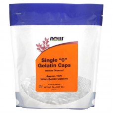 Пустые капсулы "0", Single "0" Gelatin Caps, Now Foods, 1000 пустых желатиновых капсул (96 г)