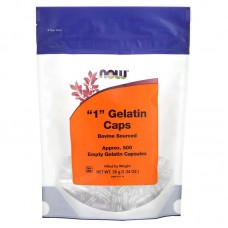 Пустые капсулы "1", "1" Gelatin Caps, Now Foods, 500 пустых желатиновых капсул (38 г)