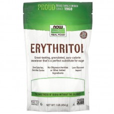 Эритритол (сахарозаменитель),  Erythritol, Now Foods, Real Food, 454 гр