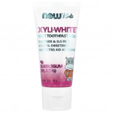 Зубной гель детский, Kids Toothpaste Gel, Now Foods, Solutions, жевательная резинка, 85 г
