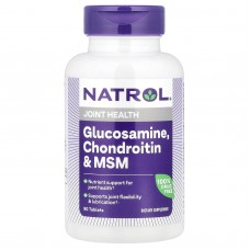 Глюкозамин хондроитин МСМ, Glucosamine Chondroitin MSM, Natrol, 90 таблеток