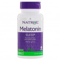 Мелатонин, Melatonin, Natrol, 1 мг, 180 таб.