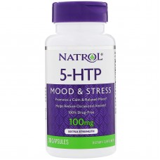 5-гидрокситриптофан (5-НТР), Natrol, 100 мг, 30 кап.