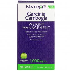 Гарциния, снижение аппетита, Garcinia Cambogia, Natrol, экстракт, 1000 мг, 120 капcул