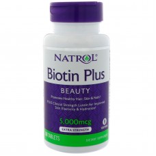 Биотин плюс лютеин, Biotin Plus with Lutein, Natrol, 60 таблеток