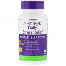 Стресс формула, Stress Relief, Natrol, замедленного действия, 30 таблеток
