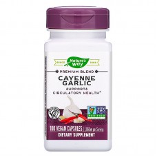 Кайенский перец и чеснок, Cayenne & Garlic, Nature's Way, 1060 мг,100 кап.