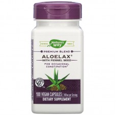 Алоэ вера с фенхелем, Aloelax® with Fennel Seed, Nature's Way, 340 мг, 100 капсул