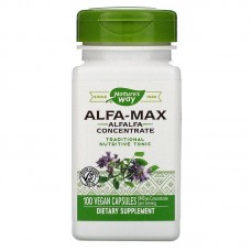Альфальфа Макс, Alfa-Max, Nature's Way, концентрат, 840 мг, 100 веганских капсул (420 мг на капсулу)
