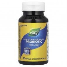 Пробиотики для взрослых, Primadophilus® Bifidus Probiotic, Nature's Way, 5 млрд КОЕ, 90 капсул