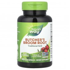 Иглица шиповатая, Butcher's Broom, Nature's Way, корень, 720 мг, 100 веганских капсул (360 мг на капсулу)