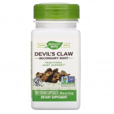 Коготь дьявола, Devil's Claw, Secondary Root, Nature's Way, клубни, 960 мг, 100 веганских капсул