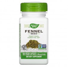 Фенхель, Fennel Seed, Nature's Way, семена, 480 мг, 100 веганских капсул