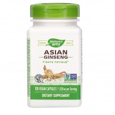 Азиатский женьшень, Asian Ginseng, Nature's Way, корень, 1120 мг, 100 веганских капсул (560 мг на капсулу)