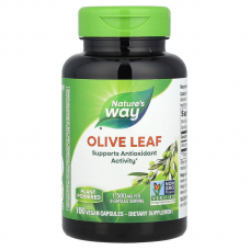 Листья оливы, Olive Leaf, Nature's Way, 1500 мг, 100 веганских капсул (500 мг в капсуле)