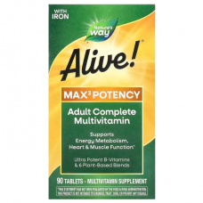 Мультивитамины для взрослых, Adult Complete Multivitamin, Nature's Way, с железом, 90 таблеток