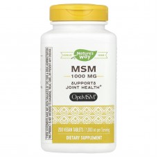 Метилсульфонилметан, MSM, Nature's Way, 1000 мг, 200 таблеток