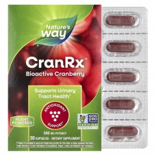 Клюква для мочевых путей, CranRx®, Bioactive Cranberry, Nature's Way, 500 мг, 30 капсул