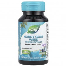 Сексуальное здоровье (горянка), Horny Goat Weed, Nature's Way, стандартизированная, 500 мг, 60 капсул