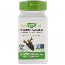 Ламинария, йод, Bladderwrack, Nature's Way, 580 мг, 100 веганских капсул