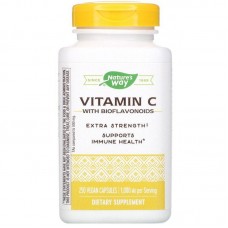 Витамин С (аскорбиновая кислота), Vitamin C-1000, Nature's Way, с биофлавоноидами, 250 веганских капсул