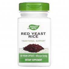 Красный дрожжевой рис, Red Yeast Rice, Nature's Way, 600 мг, 120 веганских капсул