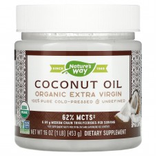 Кокосовое масло, Coconut Oil, Nature's Way, органическое, 453 г