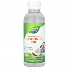 Кокосовое масло, Coconut Oil, Nature's Way, жидкое, премиум, 300 мл