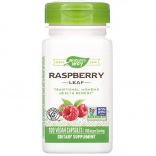 Красная малина (листья), Red Raspberry, Nature's Way, 100 веганских капсул (320 мг в капсуле)