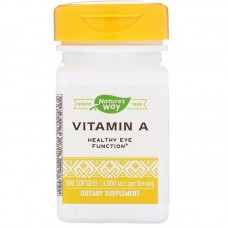 Витамин A, Vitamin A, Nature's Way, 3000 мкг, 100 гелевых капсул