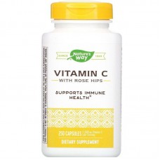 Витамин С (аскорбиновая кислота), Vitamin C, Nature's Way, с шиповником, 1000 мг, 250 капсул