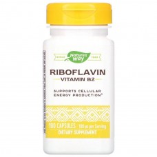 Рибофлавин, Vitamin B2, Nature's Way, 100 мг, 100 капсул