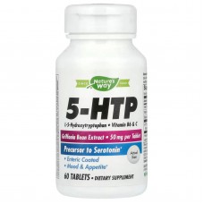 L-5-гидрокситриптофан, 5-HTP, Nature's Way, 50 мг, 60 вегетарианских таблеток