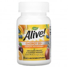Витамины после 50, Energy 50+, Multivitamin-Multimineral, Nature's Way, Alive! 60 таблеток