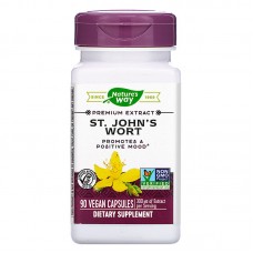 Зверобой, St. John's Wort, Nature's Way, стандартизированный, 300 мг, 90 капсул