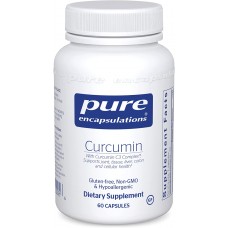Куркумин, Curcumin, Pure Encapsulations, для поддержки здоровья суставов, тканей, печени, толстой кишки, мозга и клеток, 60 капсул